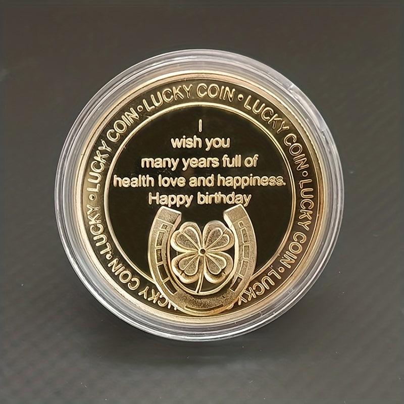 1pc Birthday Happy Birthday Engraved Coins Birthday Party Supplies