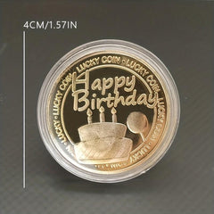 1pc Birthday Happy Birthday Engraved Coins Birthday Party Supplies