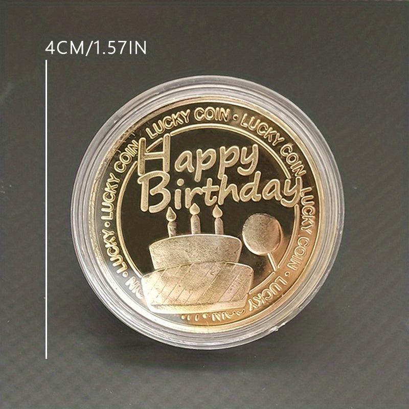 1pc Birthday Happy Birthday Engraved Coins Birthday Party Supplies