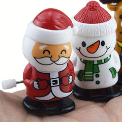Clockwork Santa Shake His Head Walking Santa Snowman Toy Christmas Decoration