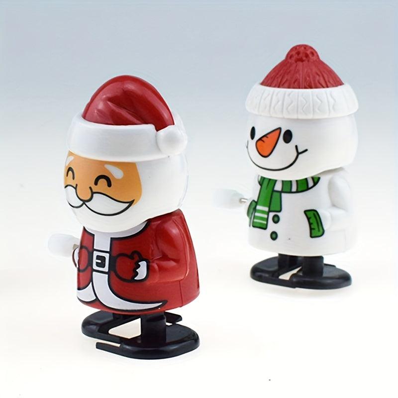 Clockwork Santa Shake His Head Walking Santa Snowman Toy Christmas Decoration