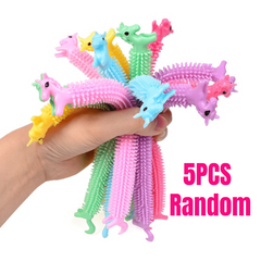 5pcs Mini Noodle Stretch TPR Rope Fidget Unicorn Squish Sensory Vent Toy