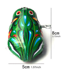 Tin Frog Nostalgic Toy Boy Gift Chain Tin Frog Toy Gift