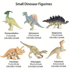 Dinosaur Figures Plastic Small Dino Toy for Cake Topper Easter Eggs Filler