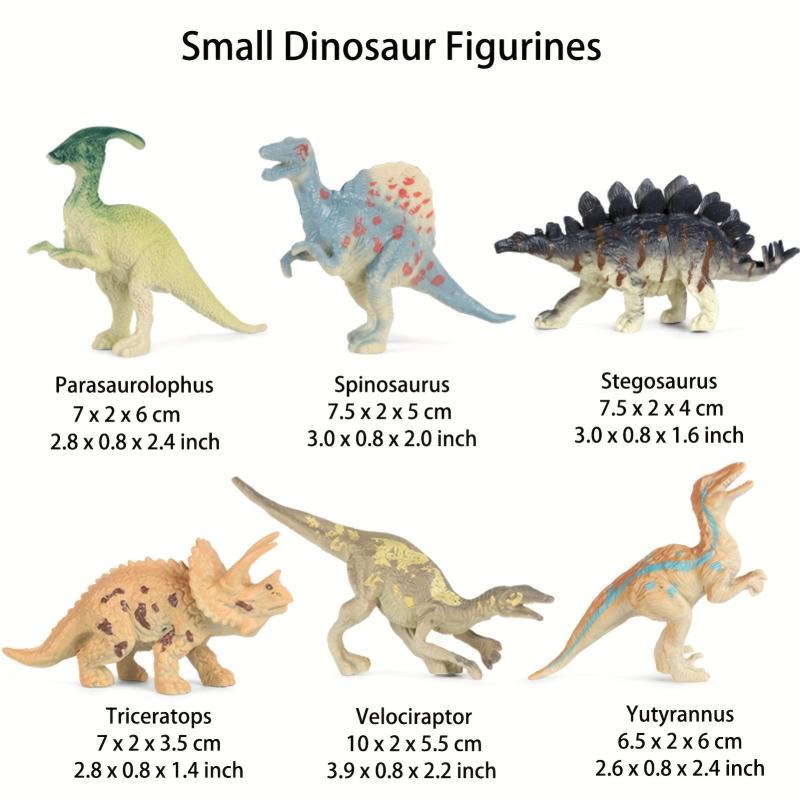 Dinosaur Figures Plastic Small Dino Toy for Cake Topper Easter Eggs Filler