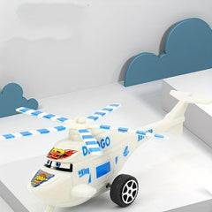 Toy Car Cartoon Airplane Pull Back Helicopter for Kids