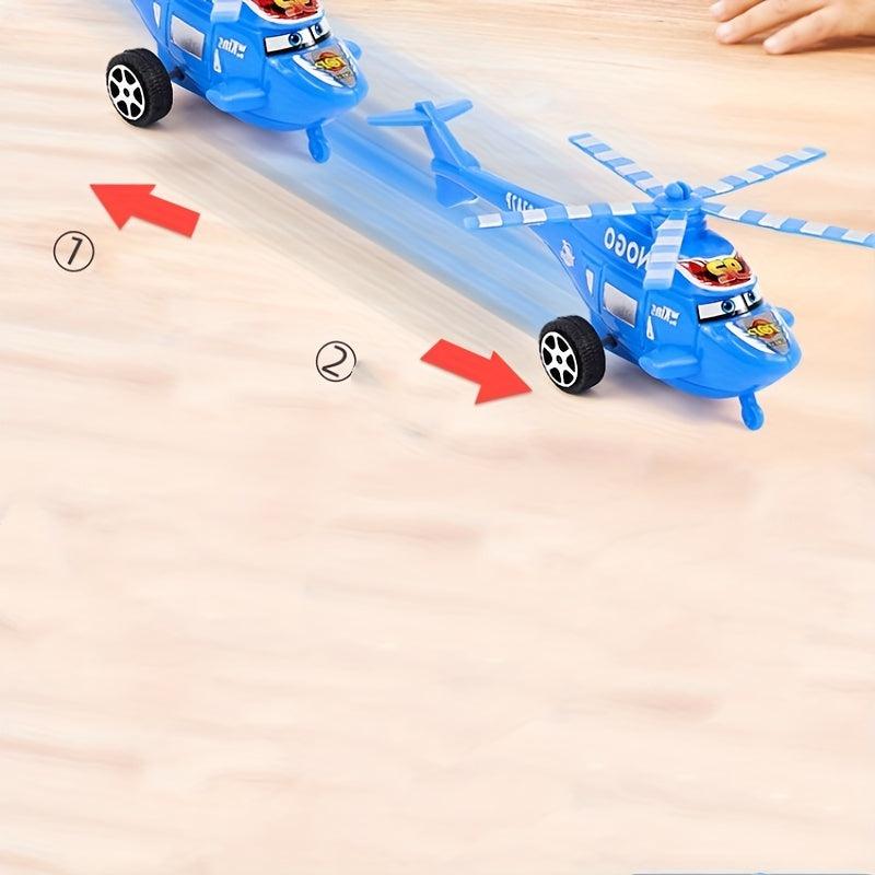 Toy Car Cartoon Airplane Pull Back Helicopter for Kids