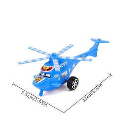 Toy Car Cartoon Airplane Pull Back Helicopter for Kids