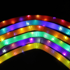 6PCS LED Pop Tubes Sensory Toys Glow Sticks Stretch Decompression Puzzle