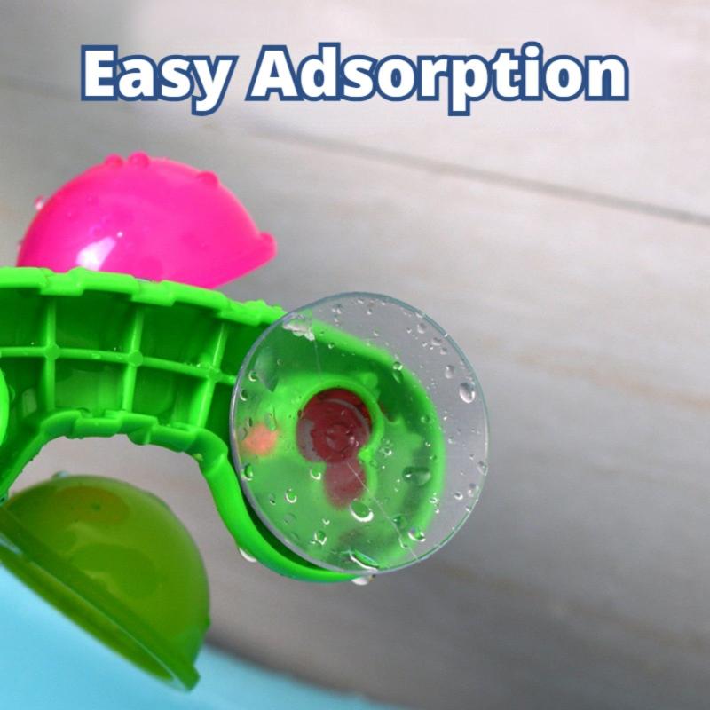 Colorful Waterwheel Bathing Sucker Shower Toy