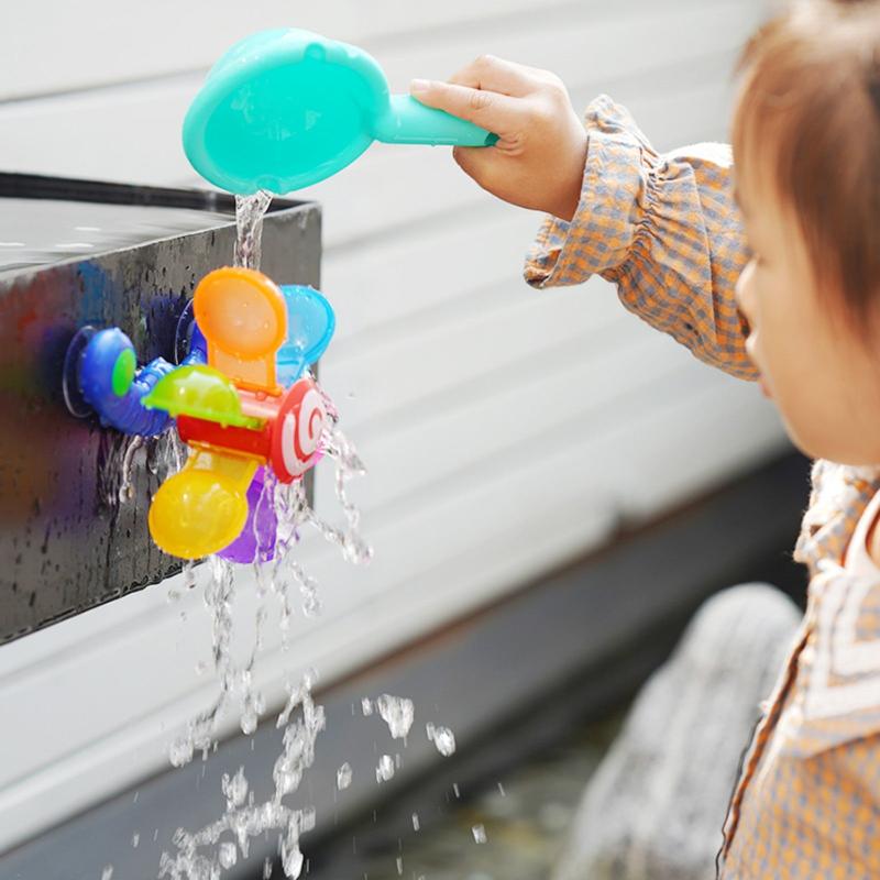 Colorful Waterwheel Bathing Sucker Shower Toy