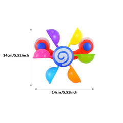 Colorful Waterwheel Bathing Sucker Shower Toy