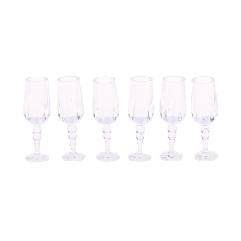 6pcs 1 12 Dollhouse Wine Glass Mini Goblet Cup Toy
