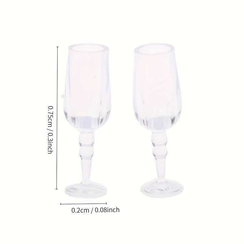 6pcs 1 12 Dollhouse Wine Glass Mini Goblet Cup Toy