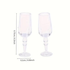 6pcs 1 12 Dollhouse Wine Glass Mini Goblet Cup Toy