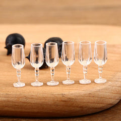 6pcs 1 12 Dollhouse Wine Glass Mini Goblet Cup Toy