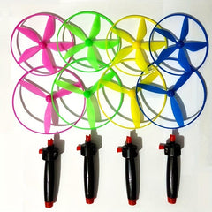 Flying Disc Helicopter Toys With String Launcher & Skyrocopter Flying Toys