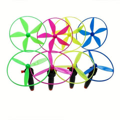 Flying Disc Helicopter Toys With String Launcher & Skyrocopter Flying Toys