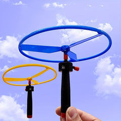 Flying Disc Helicopter Toys With String Launcher & Skyrocopter Flying Toys