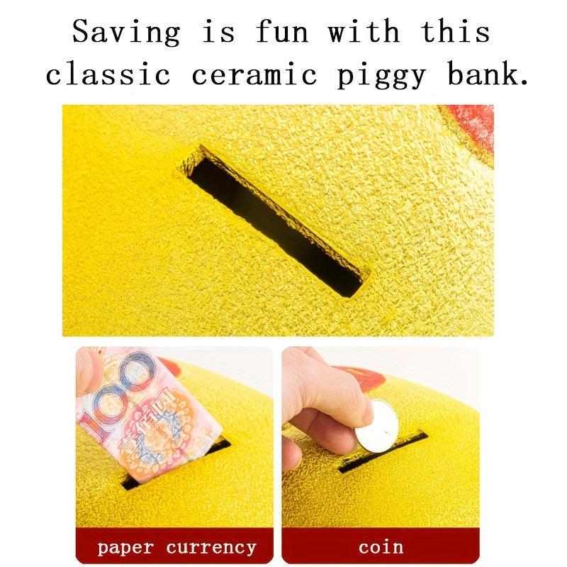 Oversized Golden Piggy Bank for Kids