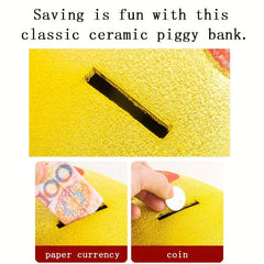 Oversized Golden Piggy Bank for Kids
