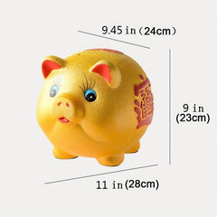 Oversized Golden Piggy Bank for Kids