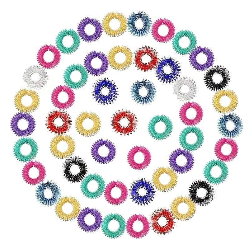 Mini Finger Massage Ring Spring Decompression Ring Random
