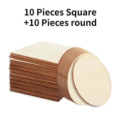 Wood Pieces for DIY Crafts Painting Staining Coasters