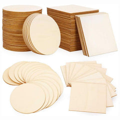 Wood Pieces for DIY Crafts Painting Staining Coasters