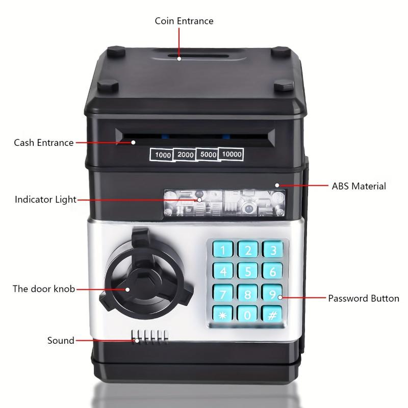 Electronic Piggy Bank Cash Coin Can ATM Bank Gift For Kids Halloween Christmas