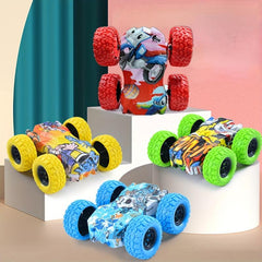 Inertial Car 4WD Toy Safety Crash Proof Double Sided Stunt Car