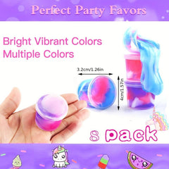 8pcs Unicorn Slime Party Favor For Kids & Adults Stress Relief