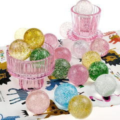 15pcs 32mm Bouncy Balls for Kids Birthday Parties, Bag Fillers, Cat Toys