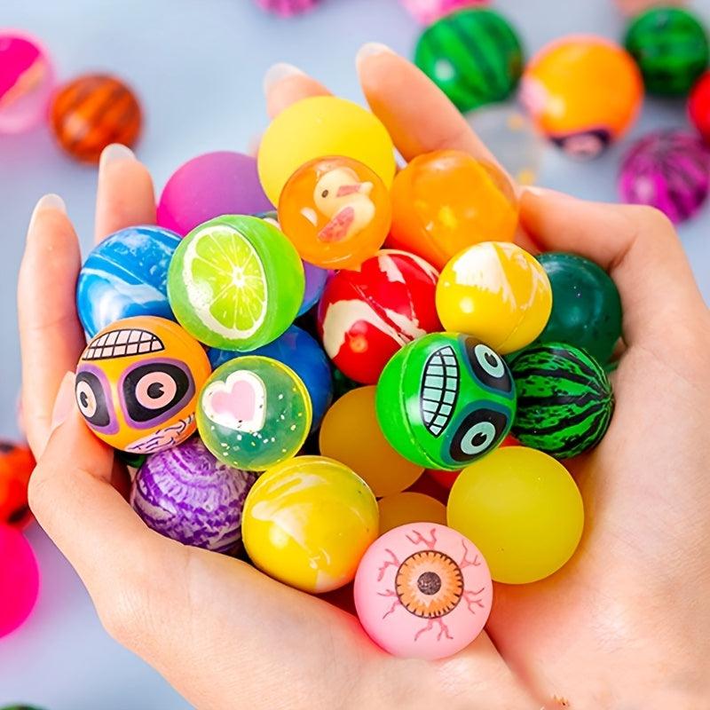 15pcs 32mm Bouncy Balls for Kids Birthday Parties, Bag Fillers, Cat Toys