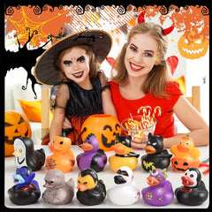 24pcs Halloween Party Favors Rubber Ducks for Kids & Baby Showers