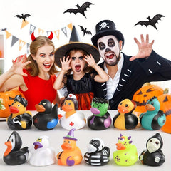 24pcs Halloween Party Favors Rubber Ducks for Kids & Baby Showers
