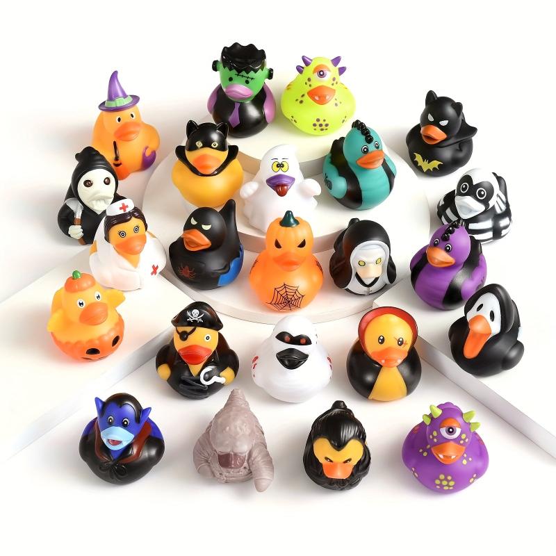 24pcs Halloween Party Favors Rubber Ducks for Kids & Baby Showers