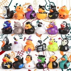 24pcs Halloween Party Favors Rubber Ducks for Kids & Baby Showers