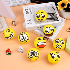 Random Style Face Stress Balls 6pk Squeeze Tension Relief Relaxation Fidget Toys