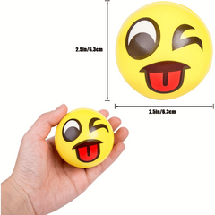 Random Style Face Stress Balls 6pk Squeeze Tension Relief Relaxation Fidget Toys