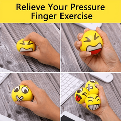 Random Style Face Stress Balls 6pk Squeeze Tension Relief Relaxation Fidget Toys