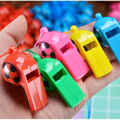 2pcs Mini Plastic Whistles for Kids Soccer Cheerleading Random Colors