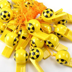 2pcs Mini Plastic Whistles for Kids Soccer Cheerleading Random Colors