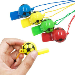 2pcs Mini Plastic Whistles for Kids Soccer Cheerleading Random Colors
