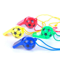 2pcs Mini Plastic Whistles for Kids Soccer Cheerleading Random Colors