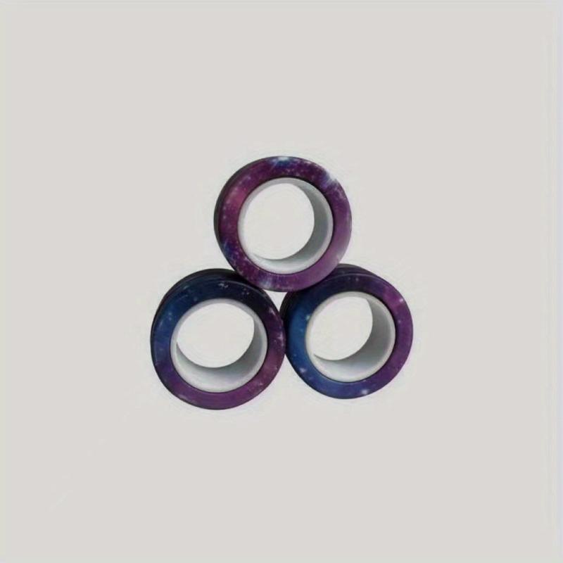 3PCS Magnetic Rings Fidget Toy Set for Stress Relief