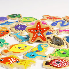 Wooden Magnetic Fishing Game With Numbers Jigsaw Puzzle