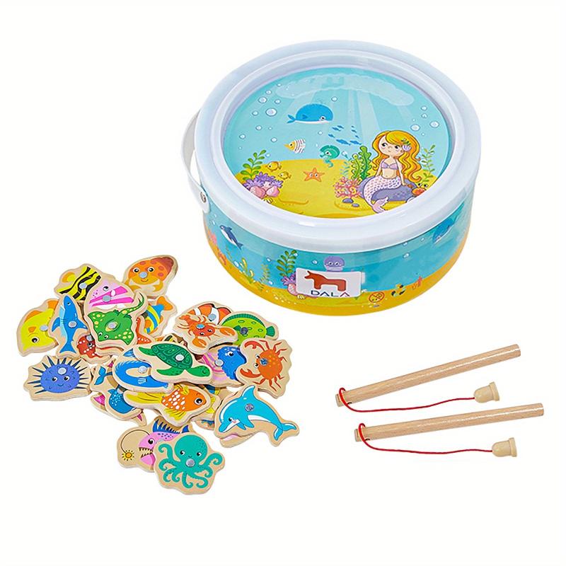 Wooden Magnetic Fishing Game With Numbers Jigsaw Puzzle