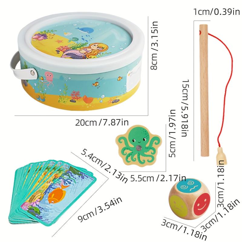 Wooden Magnetic Fishing Game With Numbers Jigsaw Puzzle
