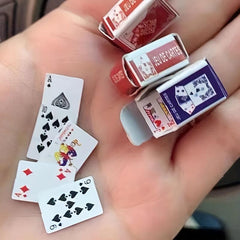 54pcs Mini Poker Cards For Creative Fun 0.59in X 0.39in